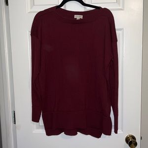 Maison Jules Women’s Crewneck Sweater in Maroon size XL